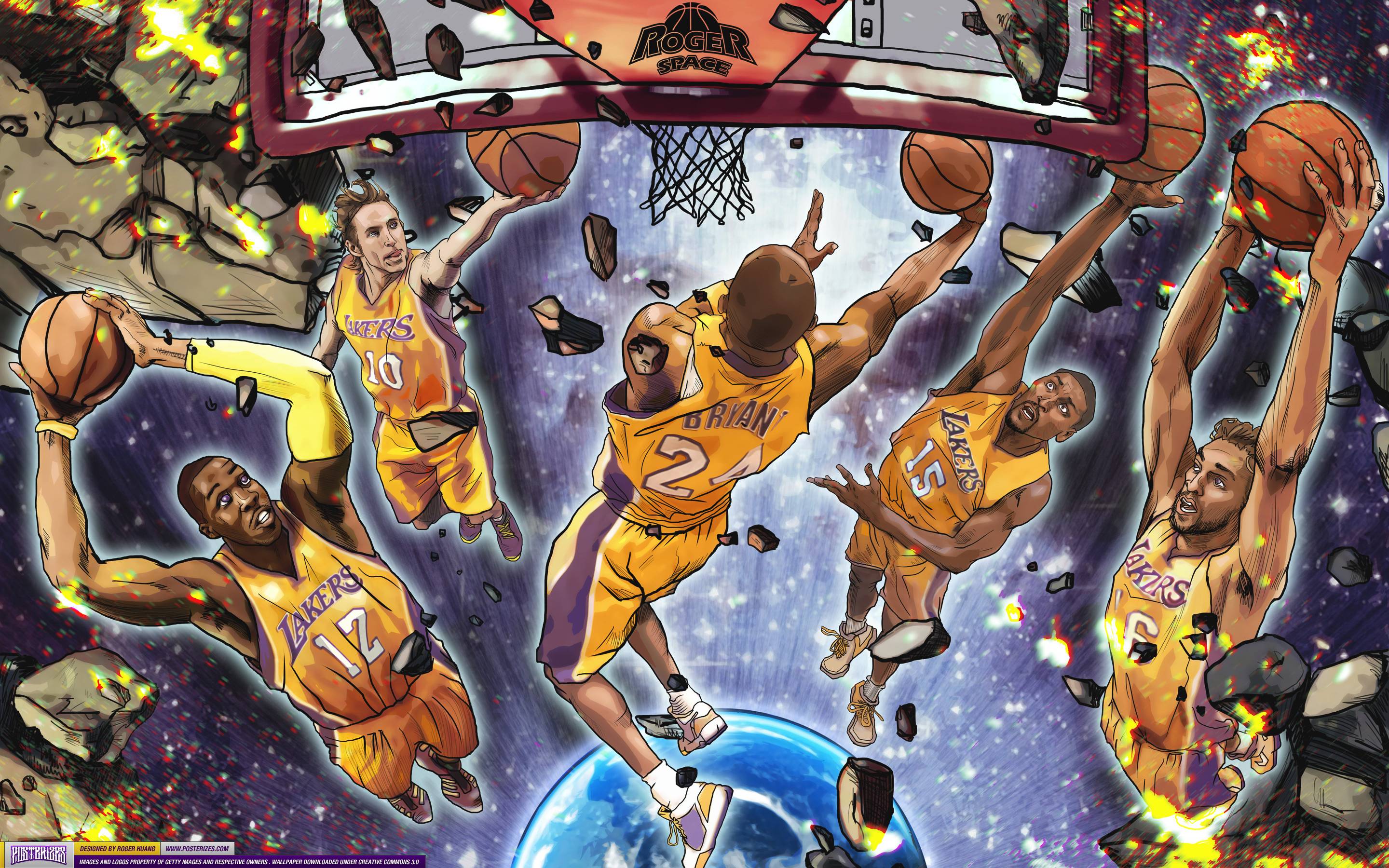 The Best Nba Wallpapers - Los Angeles Lakers Art , HD Wallpaper & Backgrounds