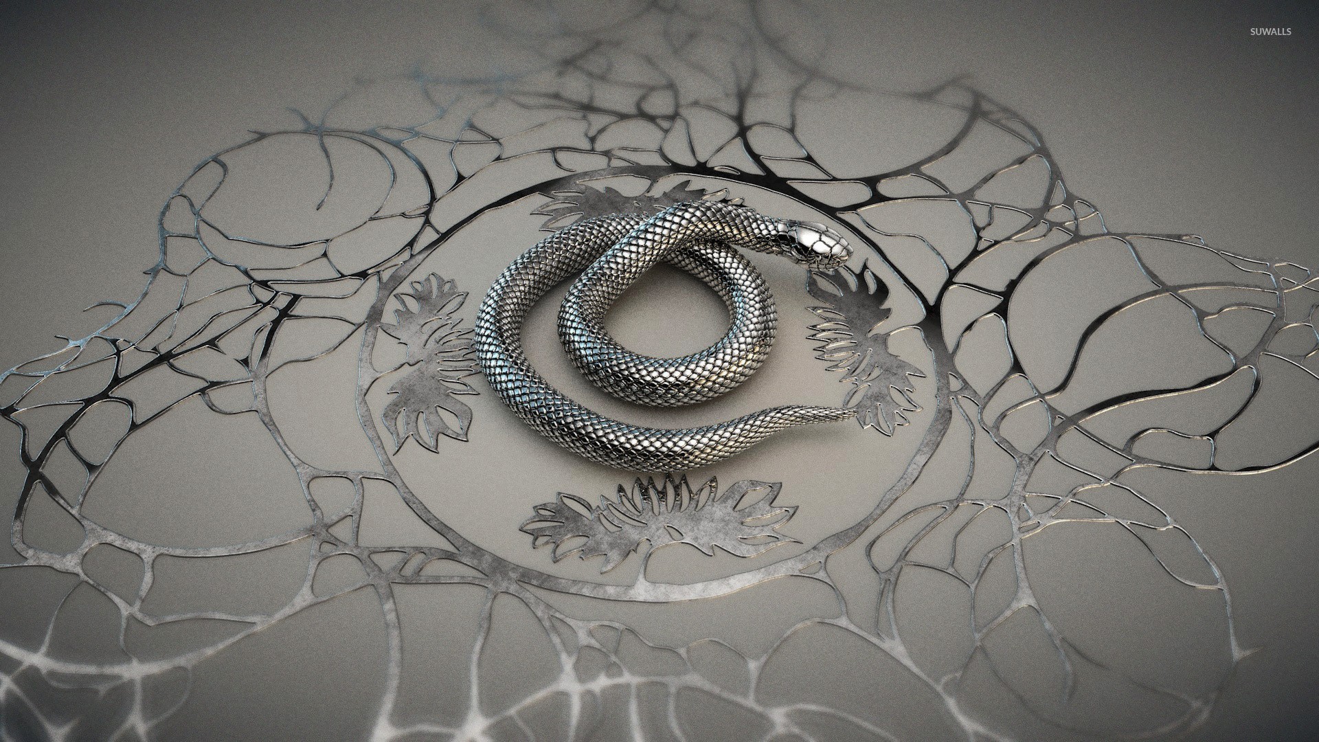 Metal Snake Wallpaper - Sketch , HD Wallpaper & Backgrounds