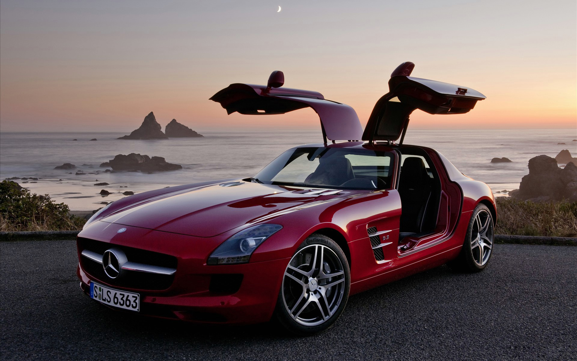 Desktop Hd Car Wallpapers Free Download - Mercedes Benz Sls Red , HD Wallpaper & Backgrounds