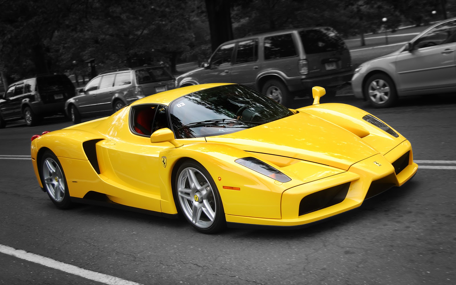Top Hd Top Car Wallpaper - Yellow Ferrari Enzo , HD Wallpaper & Backgrounds