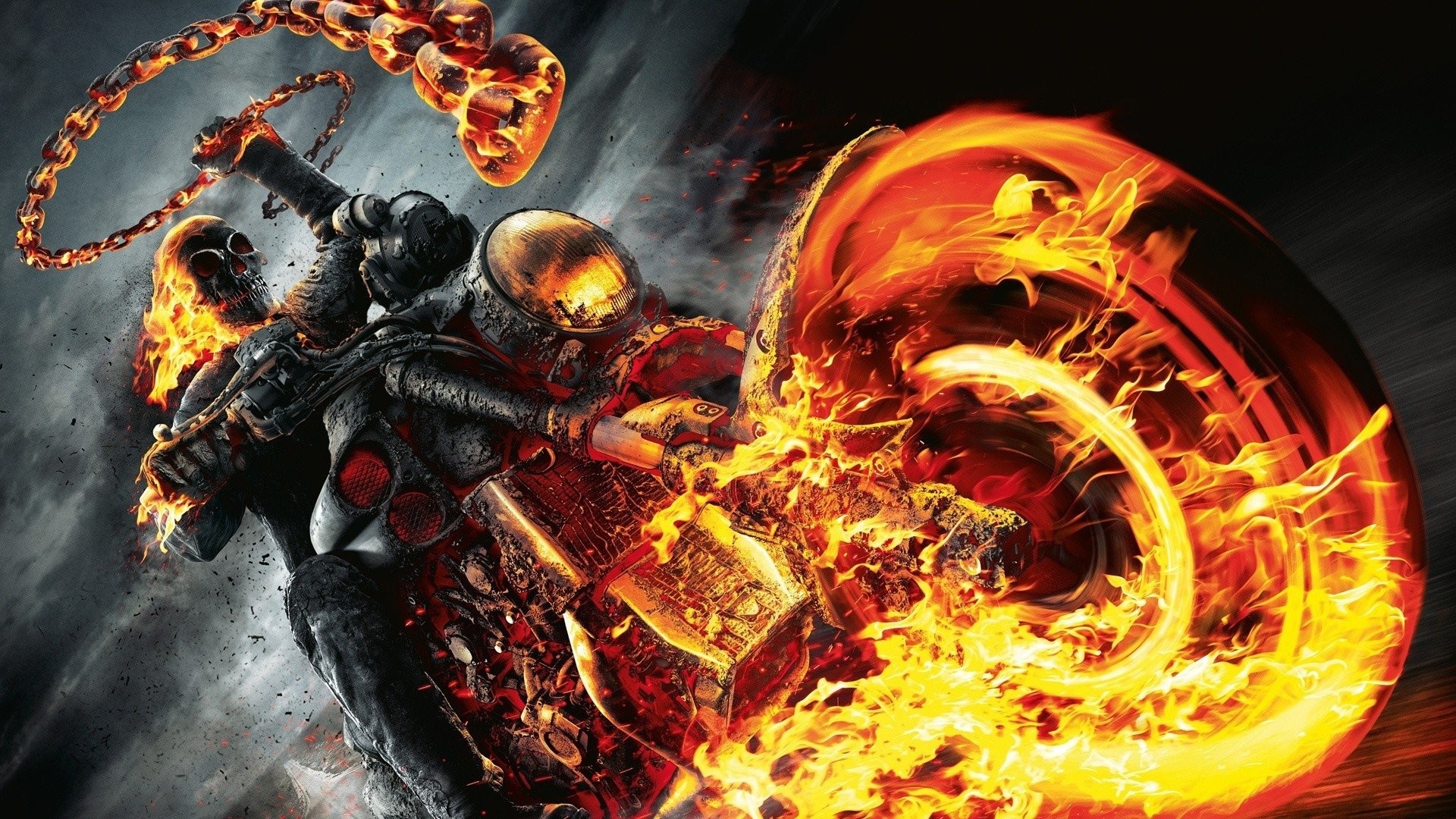 Ghost Rider Â - Ghost Rider Bike Drawing , HD Wallpaper & Backgrounds