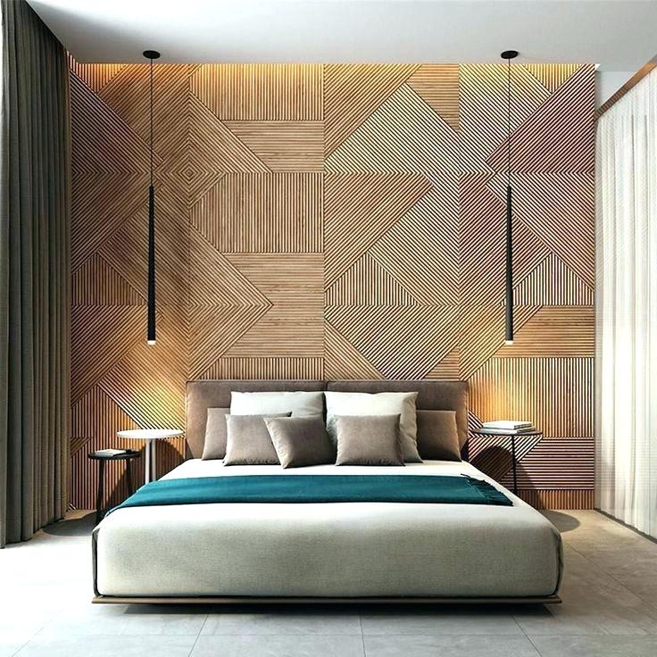 Download 42 Bedroom Bed Back Wall Wooden Design