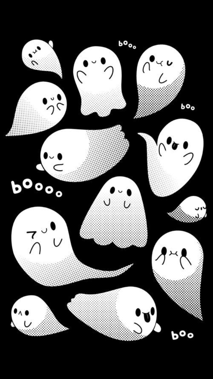 Cute Little Ghosts Iphone 6 Wallpaper - Cute Halloween Wallpaper Ghost , HD Wallpaper & Backgrounds