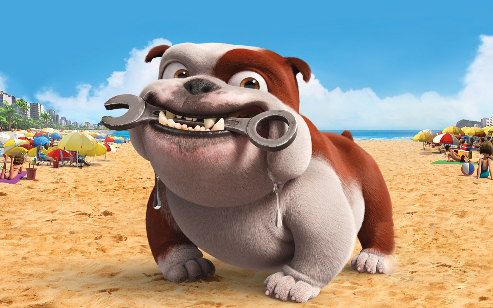 Funny Cartoon Wallpaper Hd Download - Rio Bulldog , HD Wallpaper & Backgrounds