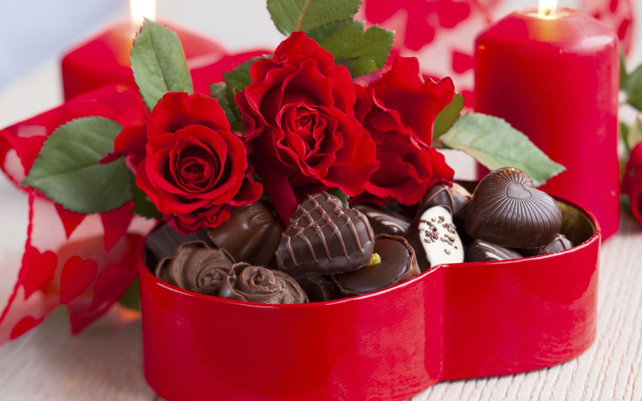 Widescreen - Valentine's Day Chocolate Background , HD Wallpaper & Backgrounds