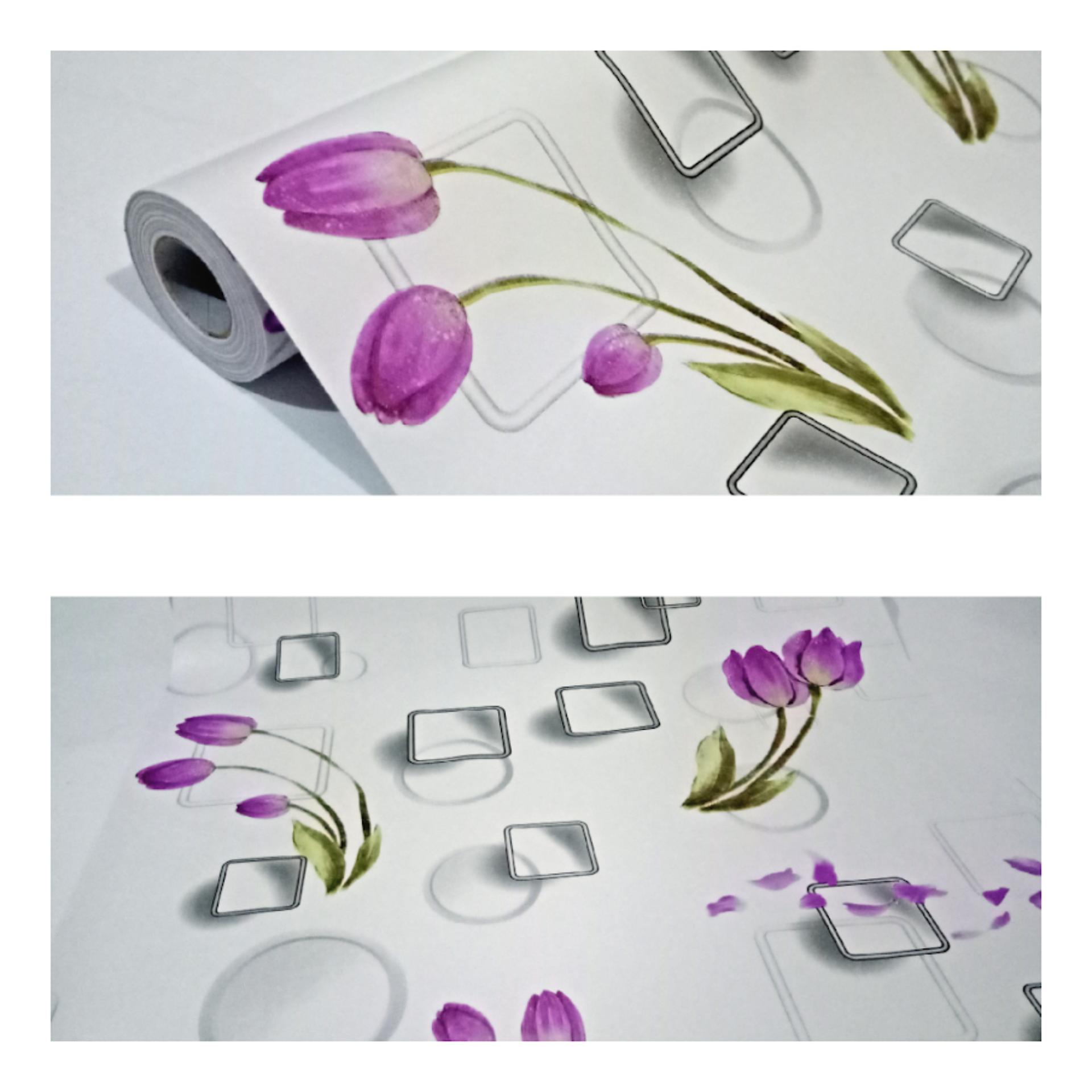 Wallpaper Termurah Terlaris Sticker Dinding Minimalis - Stiker Dinding Motif Ungu , HD Wallpaper & Backgrounds