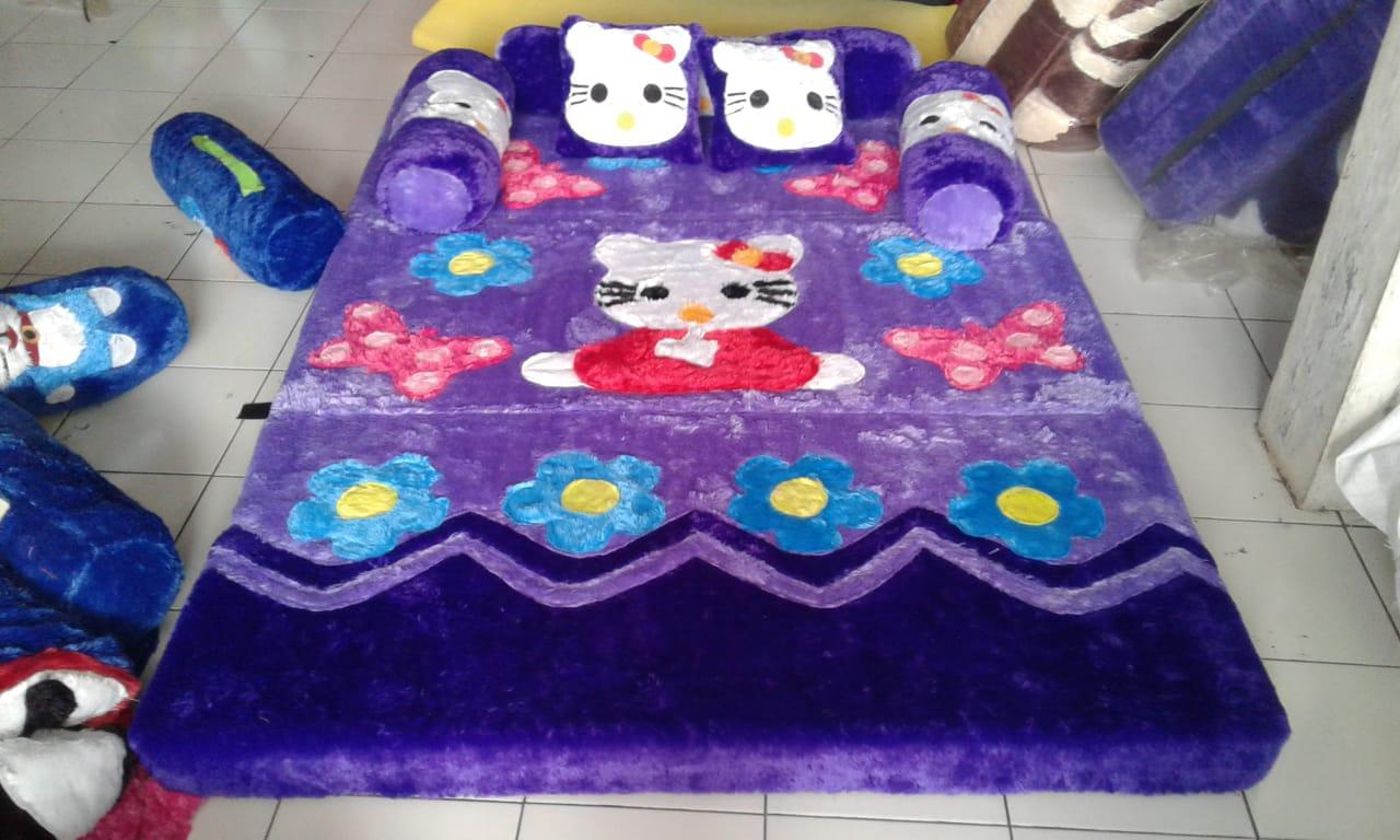 Sofabed Karakter Hello Kitty Tebal 7 Cm Bahan Halus - Floor , HD Wallpaper & Backgrounds
