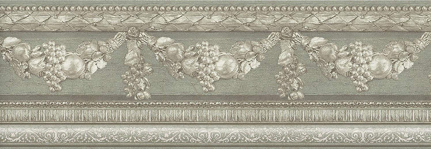 Wallpaper Border Faux Plaster Architectural Swag Molding - Carving , HD Wallpaper & Backgrounds