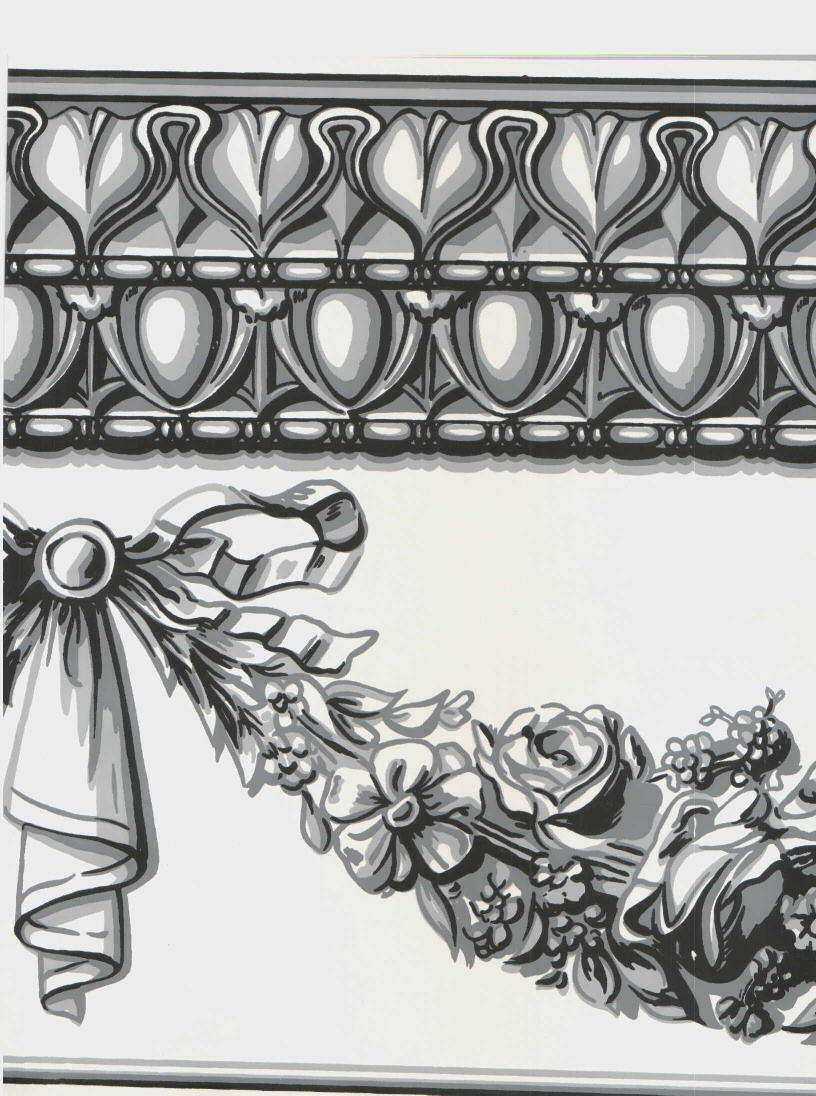 Architectural Egg & Dart Swag Wallpaper Border Black/silver - Motif , HD Wallpaper & Backgrounds