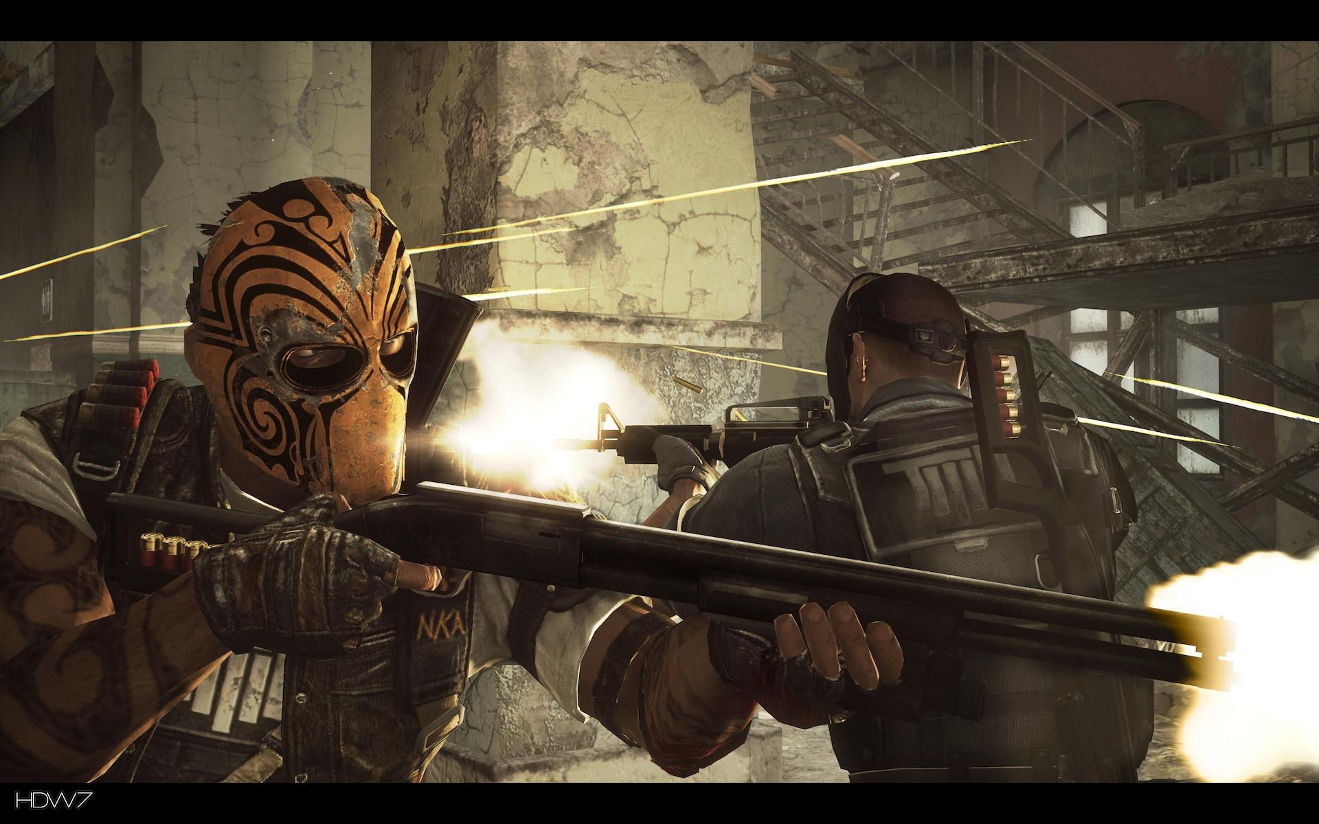 Army Of Two The Devils Cartel Back To Back Widescreen - Game Army Of Two , HD Wallpaper & Backgrounds