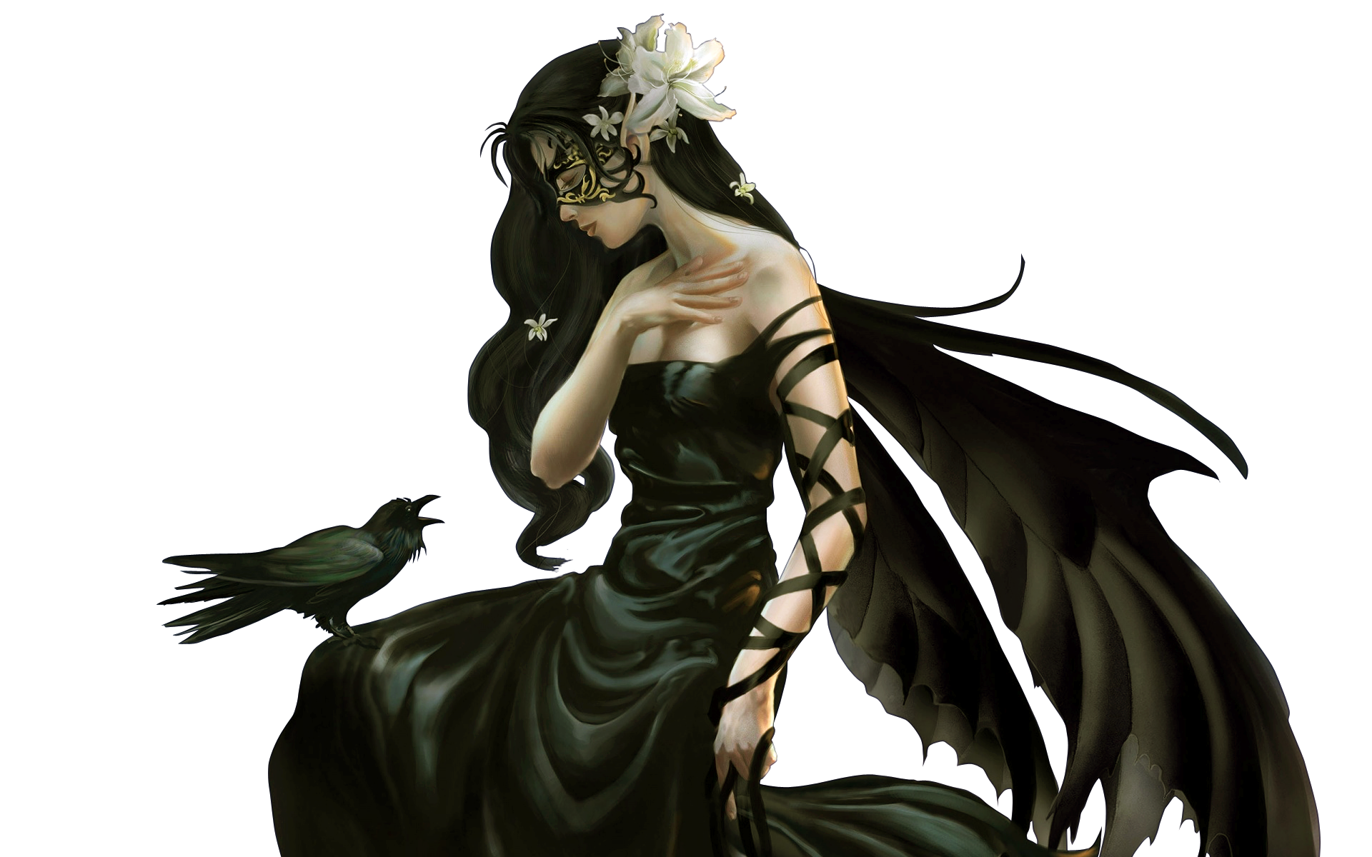 Dark Angel Png Transparent Images - Dark Fairy Png Transparent Background , HD Wallpaper & Backgrounds