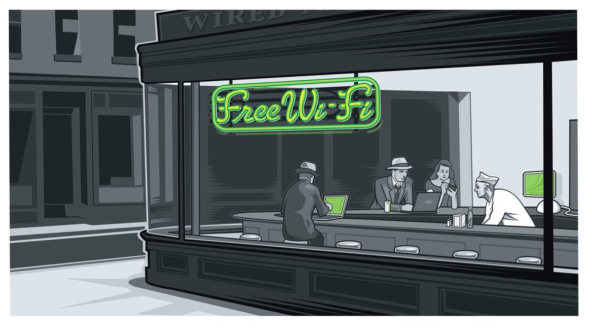 Edward Hopper Nighthawks Wallpaper - Edward Hopper Nighthawks Parody , HD Wallpaper & Backgrounds