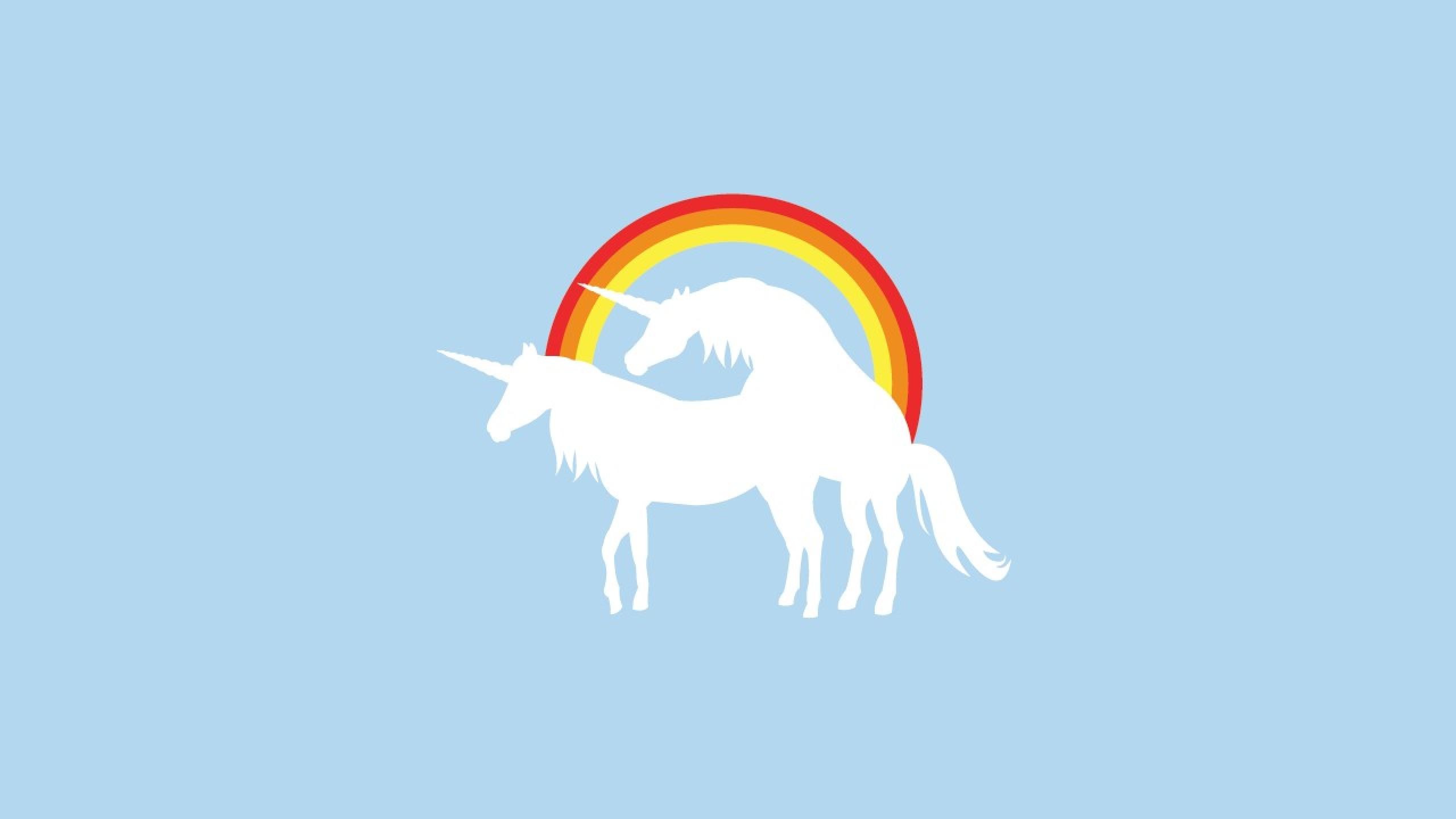 Unicorn Wallpapers Free Download - Unicorns Humping Under Rainbow , HD Wallpaper & Backgrounds