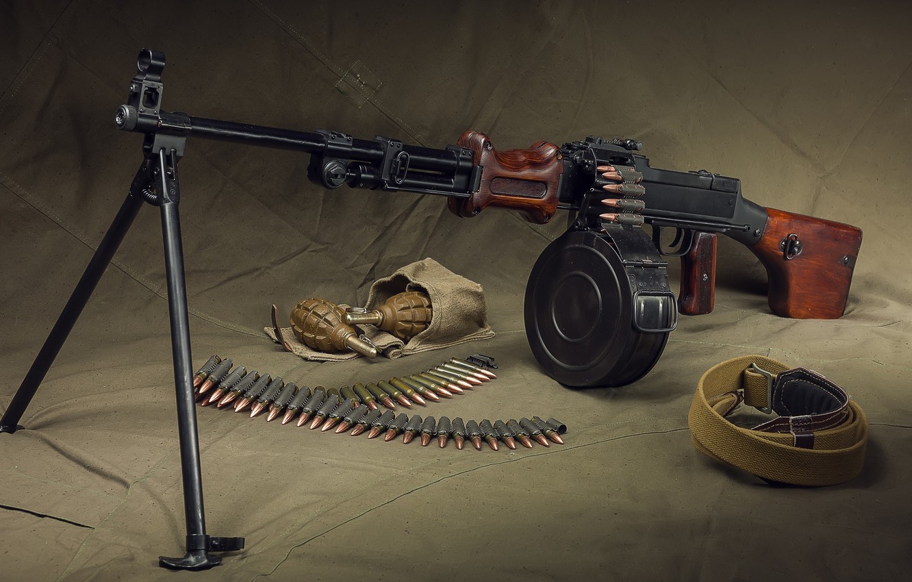 Photo Wallpaper Weapon, Grenades, Machine Gun, Machine - Рпд Обои , HD Wallpaper & Backgrounds