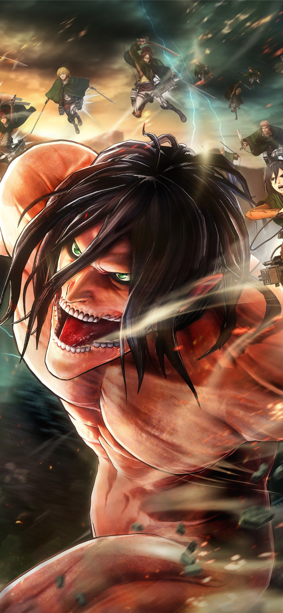 Attack On Titan 2 Iphone Xs,iphone 10,iphone X Hd 4k - Attack On Titan 2 Pc , HD Wallpaper & Backgrounds