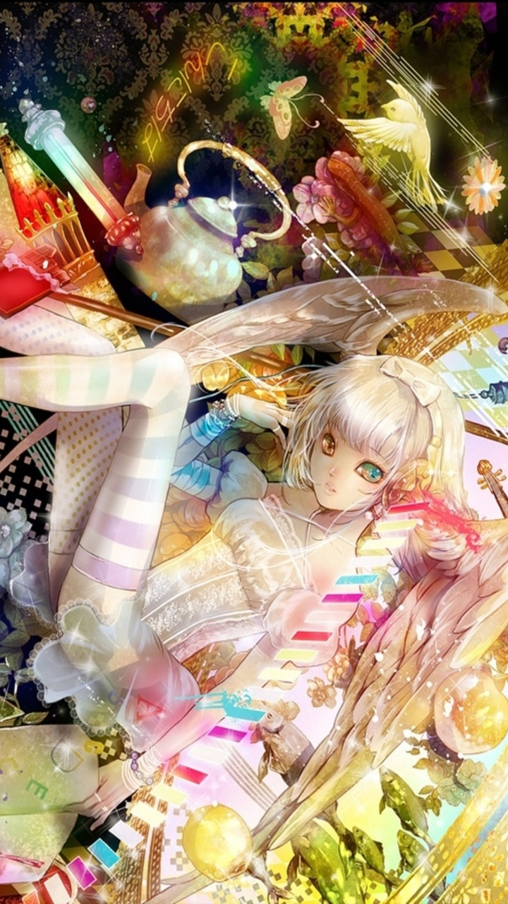 Download The Android Anime Angels Wallpaper - Composition Anime , HD Wallpaper & Backgrounds