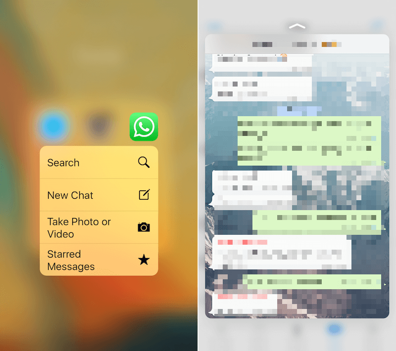 Whatsapp Iphone 3d Touch - Iphone Whatsapp 3d Touch , HD Wallpaper & Backgrounds