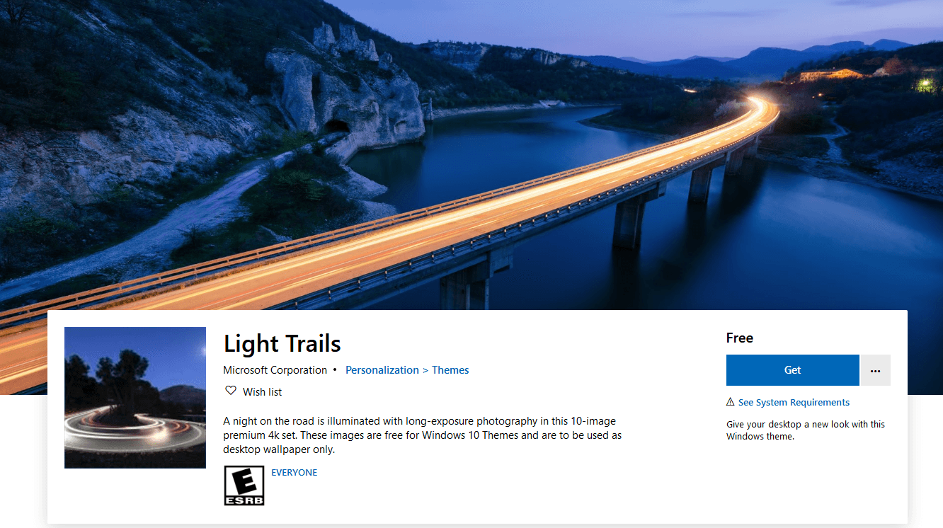 Light Trails Theme Windows - Concrete Bridge , HD Wallpaper & Backgrounds
