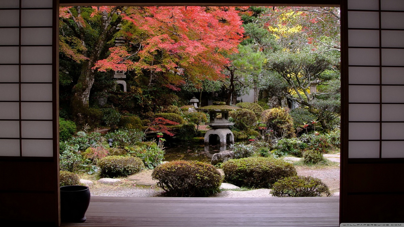 Traditional Japanese Garden Hd Desktop Wallpaper , HD Wallpaper & Backgrounds