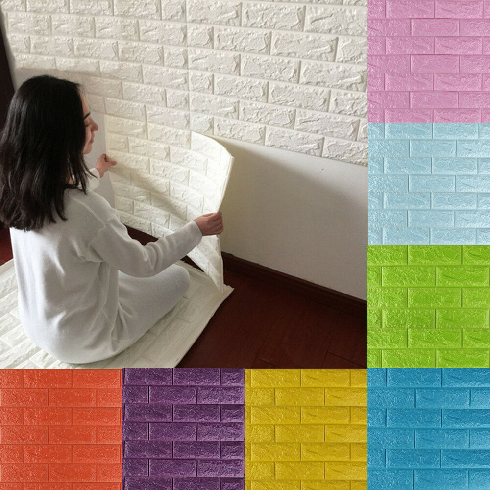 Diy Self-adhesive 3d Foam Stone Brick Wallpaper Home - Vinyl Wall Covering Bedroom , HD Wallpaper & Backgrounds