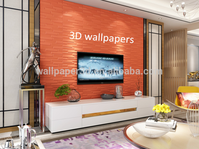 Foam Brick Wallpaper - Wall Sticker Behind Tv , HD Wallpaper & Backgrounds