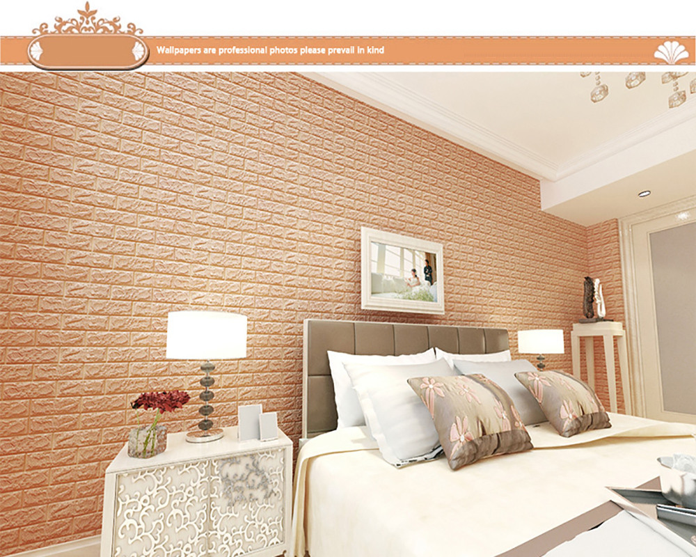 Brick Wallpaper - Image - 10pcs 3d Brick Wall Stickers, Pe Foam Self-adhesive , HD Wallpaper & Backgrounds