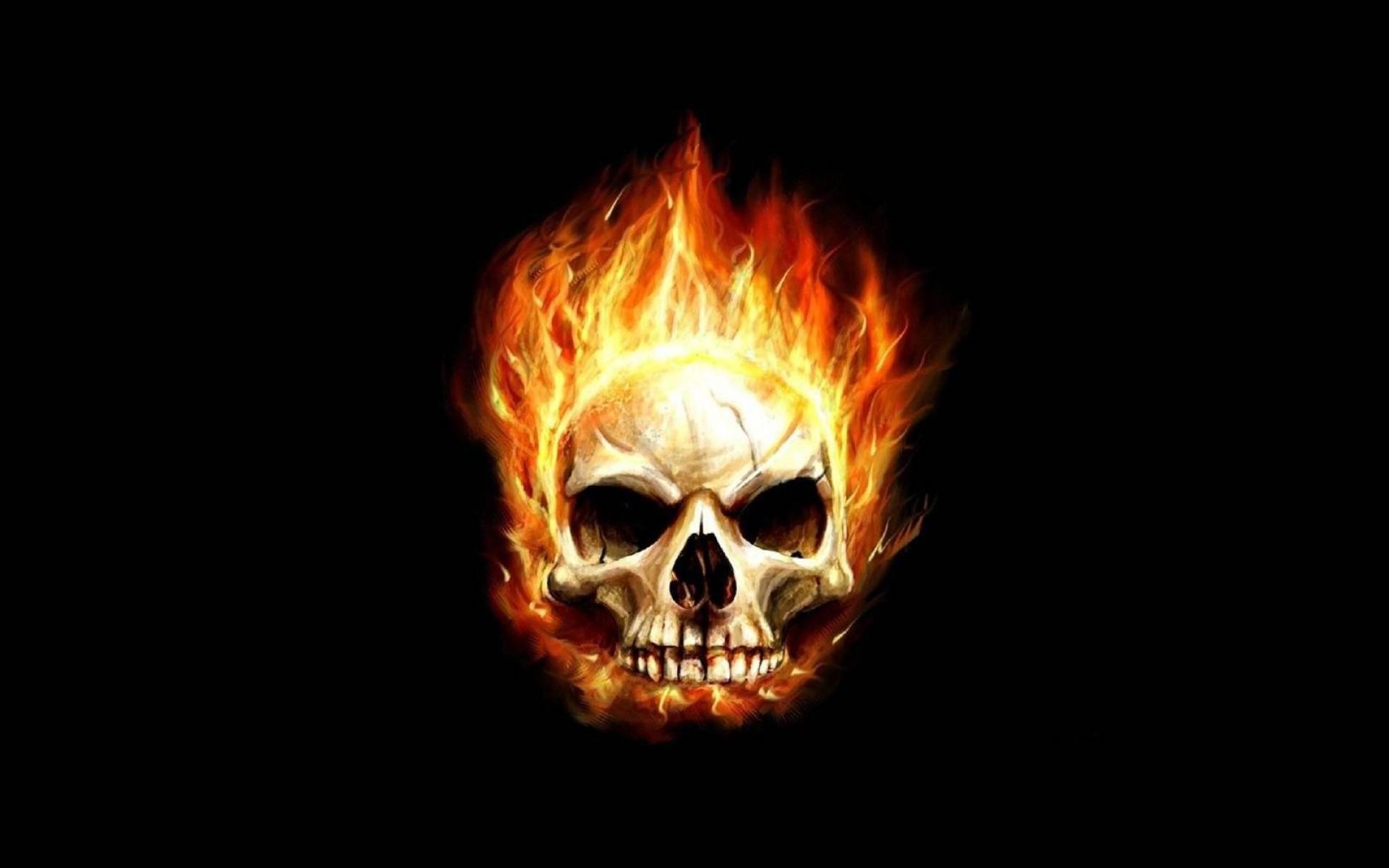 Skull Fire Background , HD Wallpaper & Backgrounds