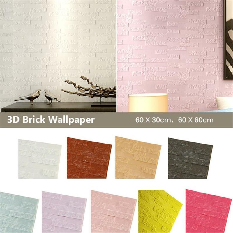 Diy 3d Pe Foam Brick Wall Stickers Home Wallpaper Living - Room , HD Wallpaper & Backgrounds