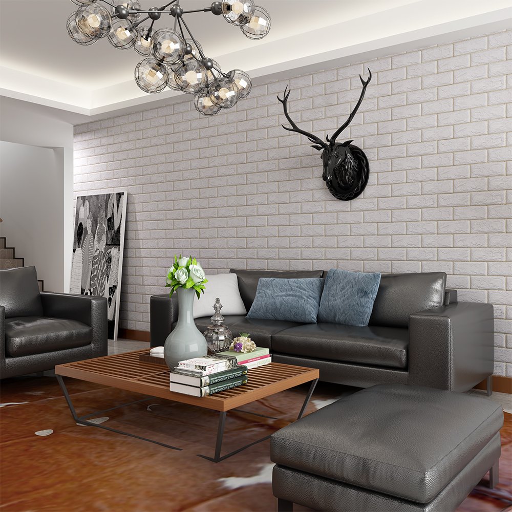 Masione 3d Self Adhesive Wall Panels Faux Foam Bricks Brick