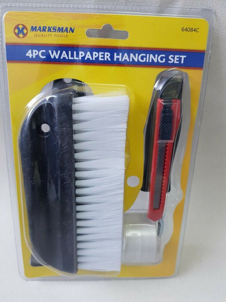 4pc Wallpaper Hanging Set Decorating Tools Roller Flatten - Knife , HD Wallpaper & Backgrounds