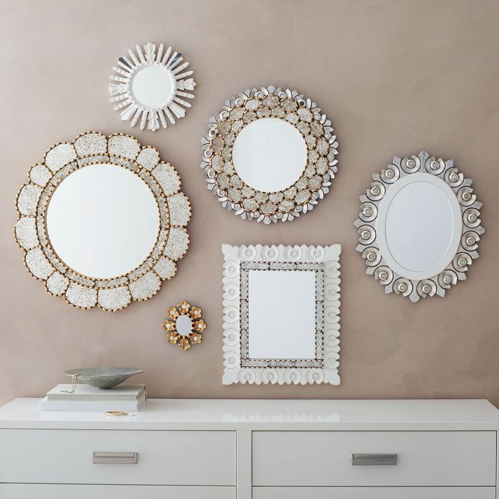 Contemporary Mirror On Wall Peruvian Medium West Elm - Cute Small Wall Mirrors , HD Wallpaper & Backgrounds