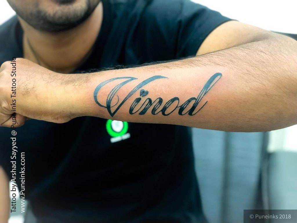 13 Nice Vinod Name Tattoo Design On Design For Woman - Vinod Name Tattoo Designs , HD Wallpaper & Backgrounds