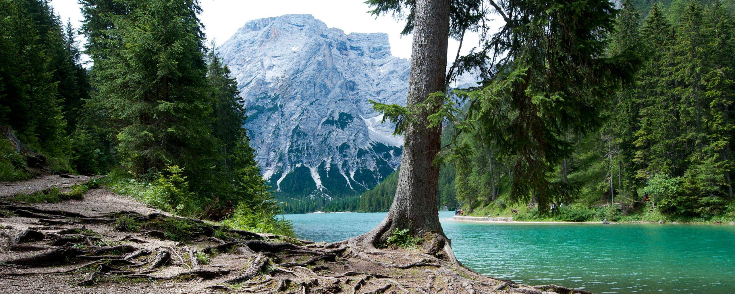 Dual Screen Wallpaper - Pragser Wildsee (#914619) - HD Wallpaper