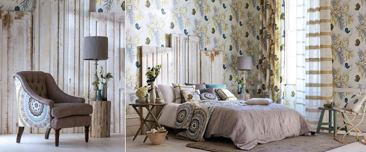 Harlequin Jardin Boheme Luxury Grey Pattern Bed Linen - Wallpaper , HD Wallpaper & Backgrounds