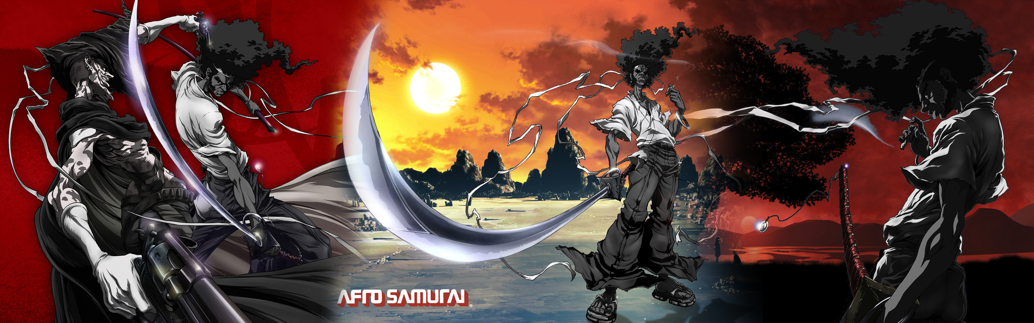 Dual Monitor Wallpaper Hd Anime For Gadget And Pc Wallpaper, - Dual Monitor Wallpaper Afro Samurai , HD Wallpaper & Backgrounds