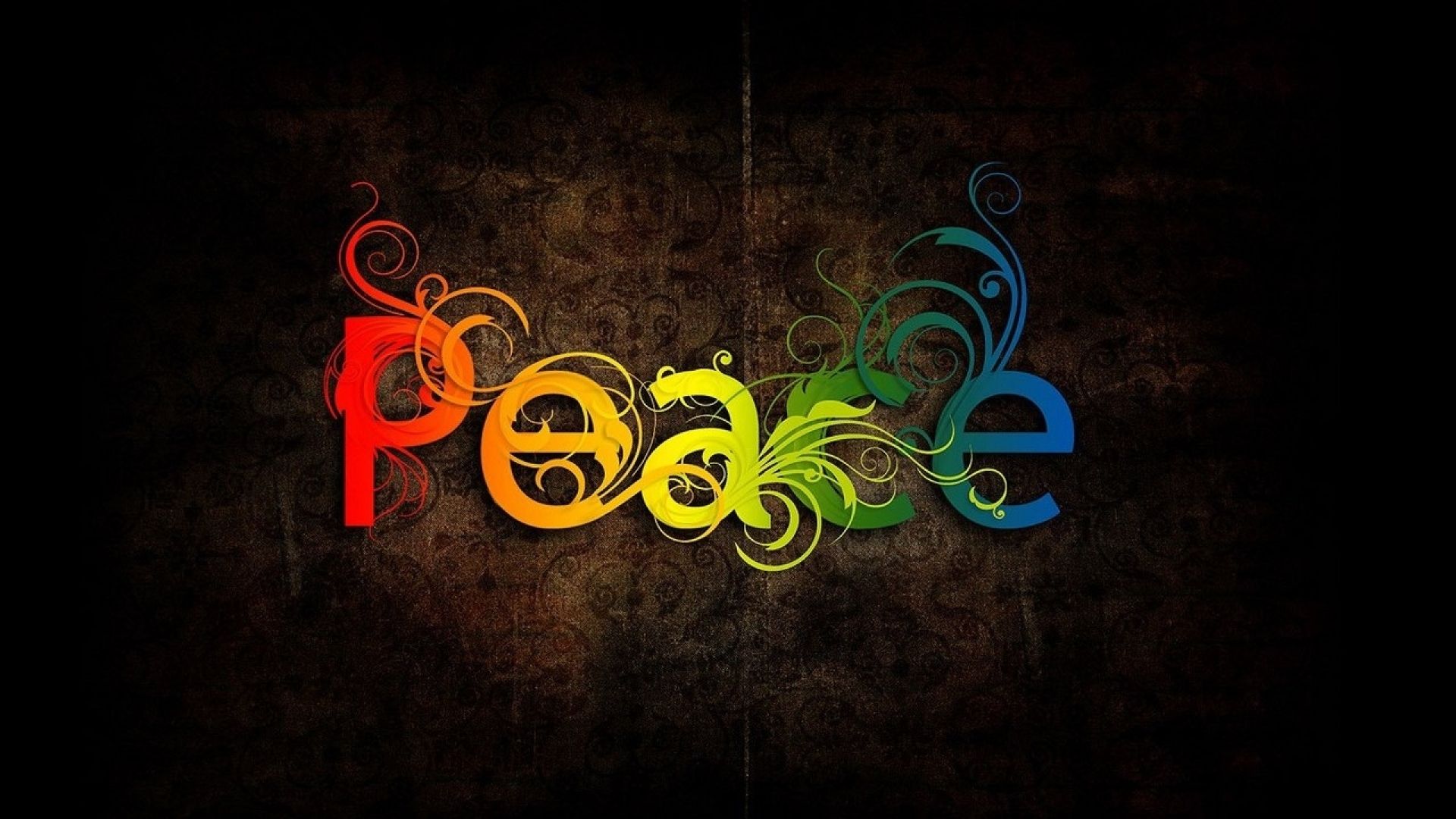 Colorful Peace Wallpaper Wide - Peace Wallpaper For Desktop , HD Wallpaper & Backgrounds