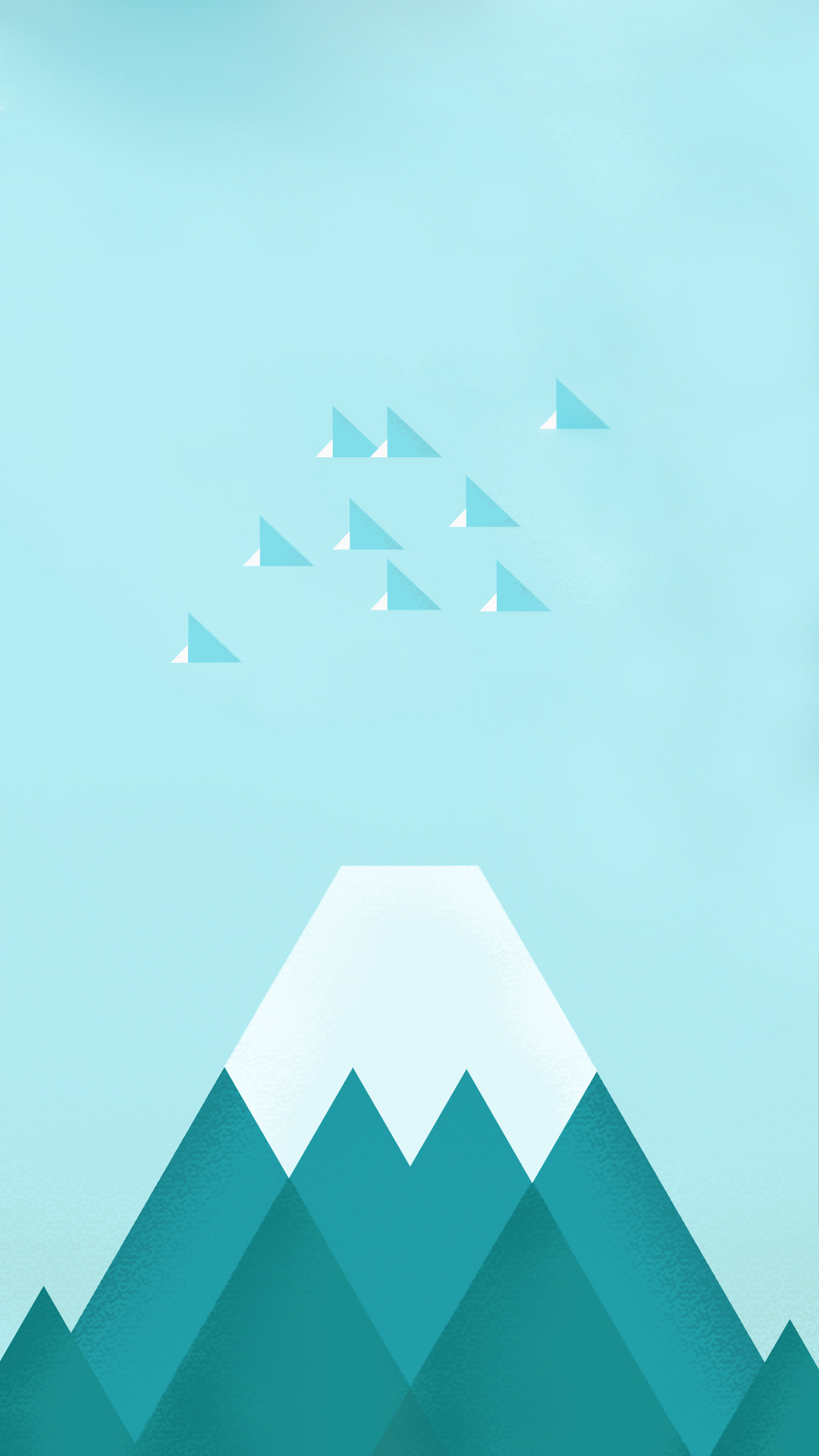 Oneplus Two Wallpaper Hd - Material Mountain Wallpaper Blue , HD Wallpaper & Backgrounds