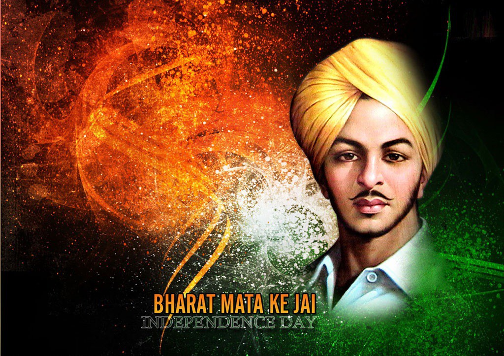 India Ke Wallpaper - Happy Republic Day Bhagat Singh , HD Wallpaper & Backgrounds