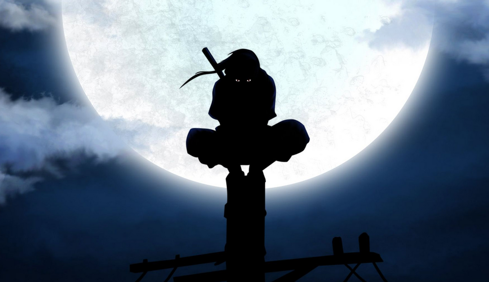 Wallpaper Keren Uchiha Itachi Dan Bulan Purnama - Naruto Itachi , HD Wallpaper & Backgrounds