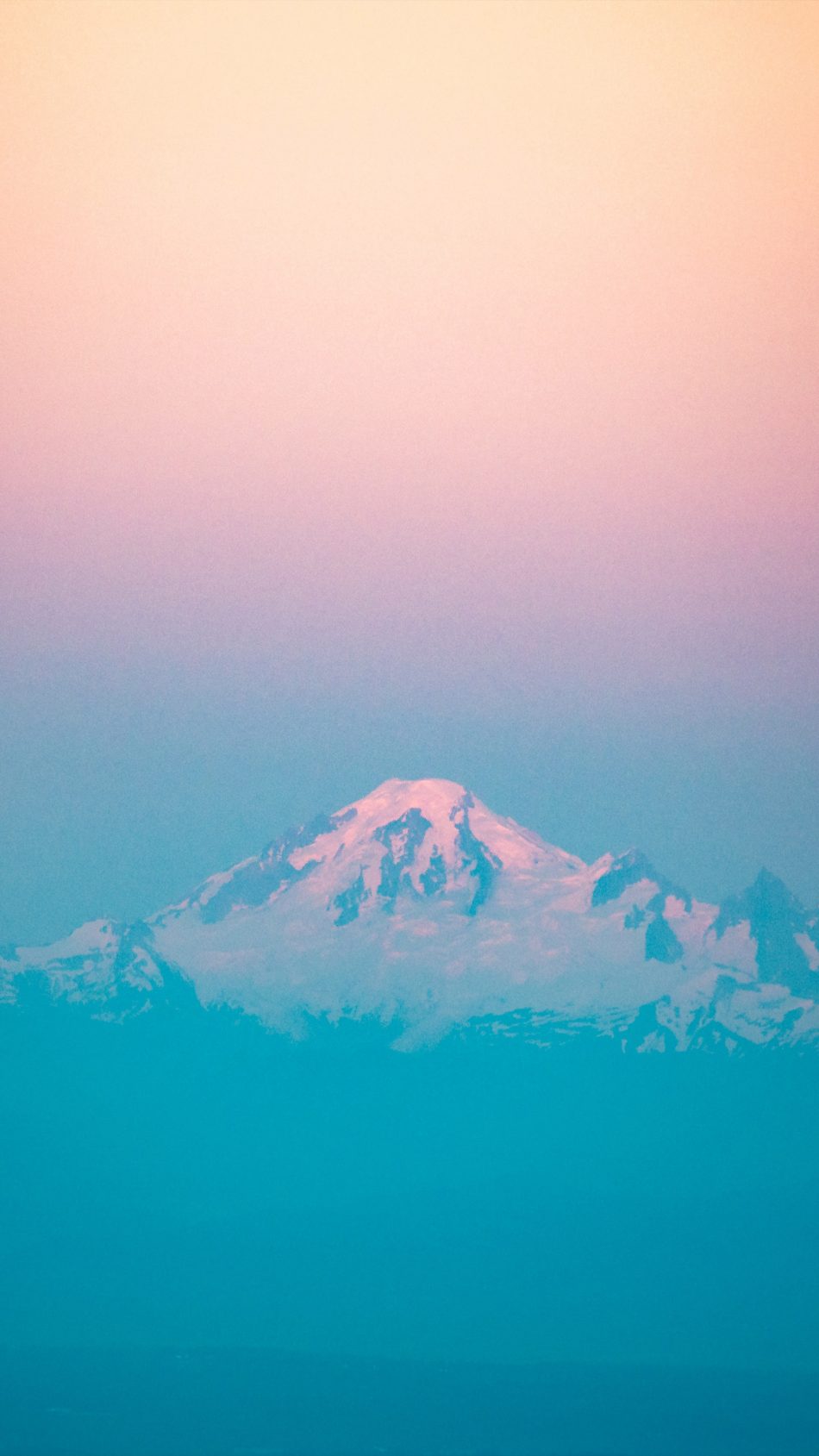 Mountain Peak Sunset Orange Blue Mist 4k & Ultra Hd - Summit , HD Wallpaper & Backgrounds