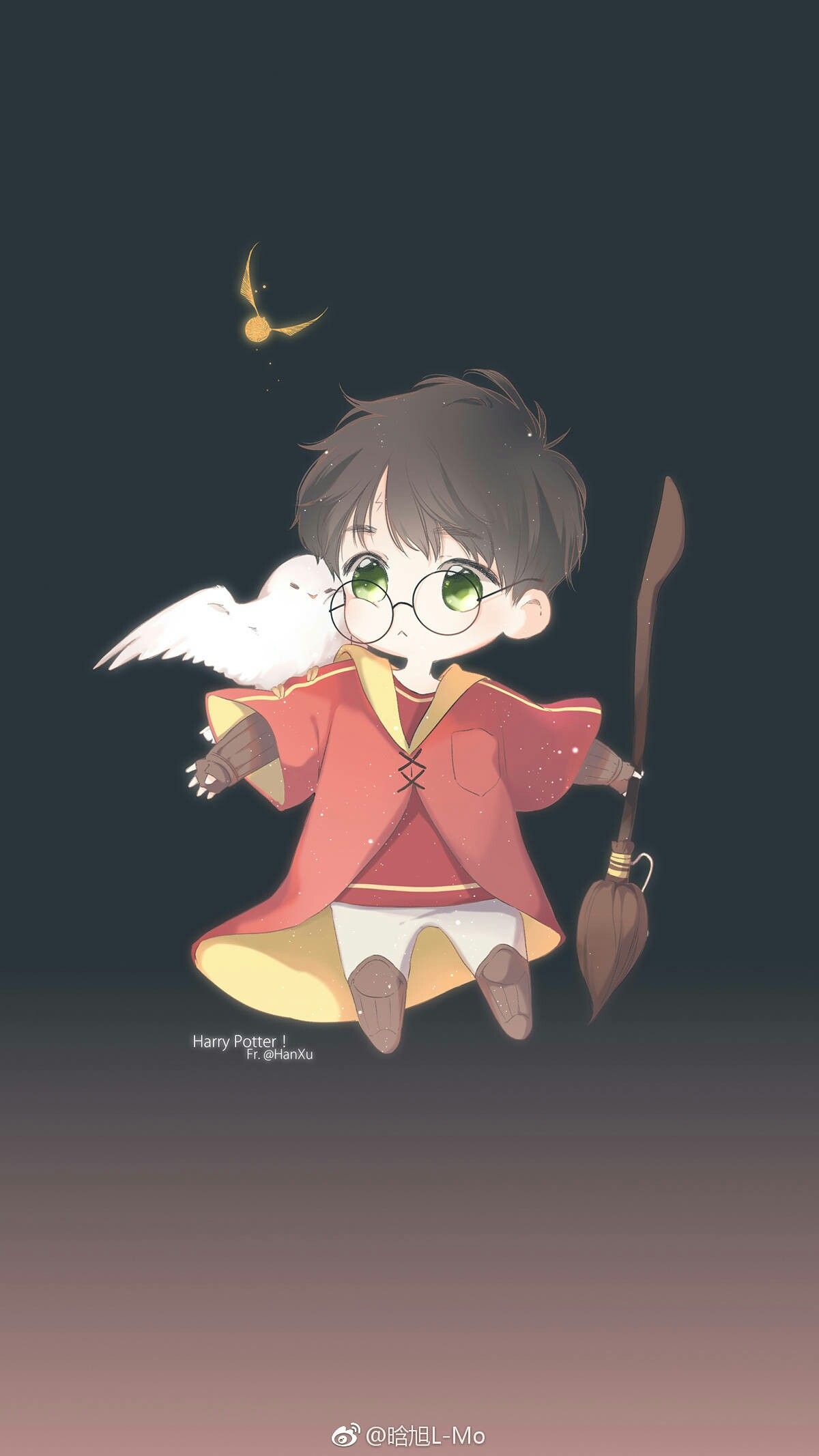 Harry Potter Anime, Harry Potter Vui Nhộn, Minh Họa - Harry Potter Anime Drawing , HD Wallpaper & Backgrounds