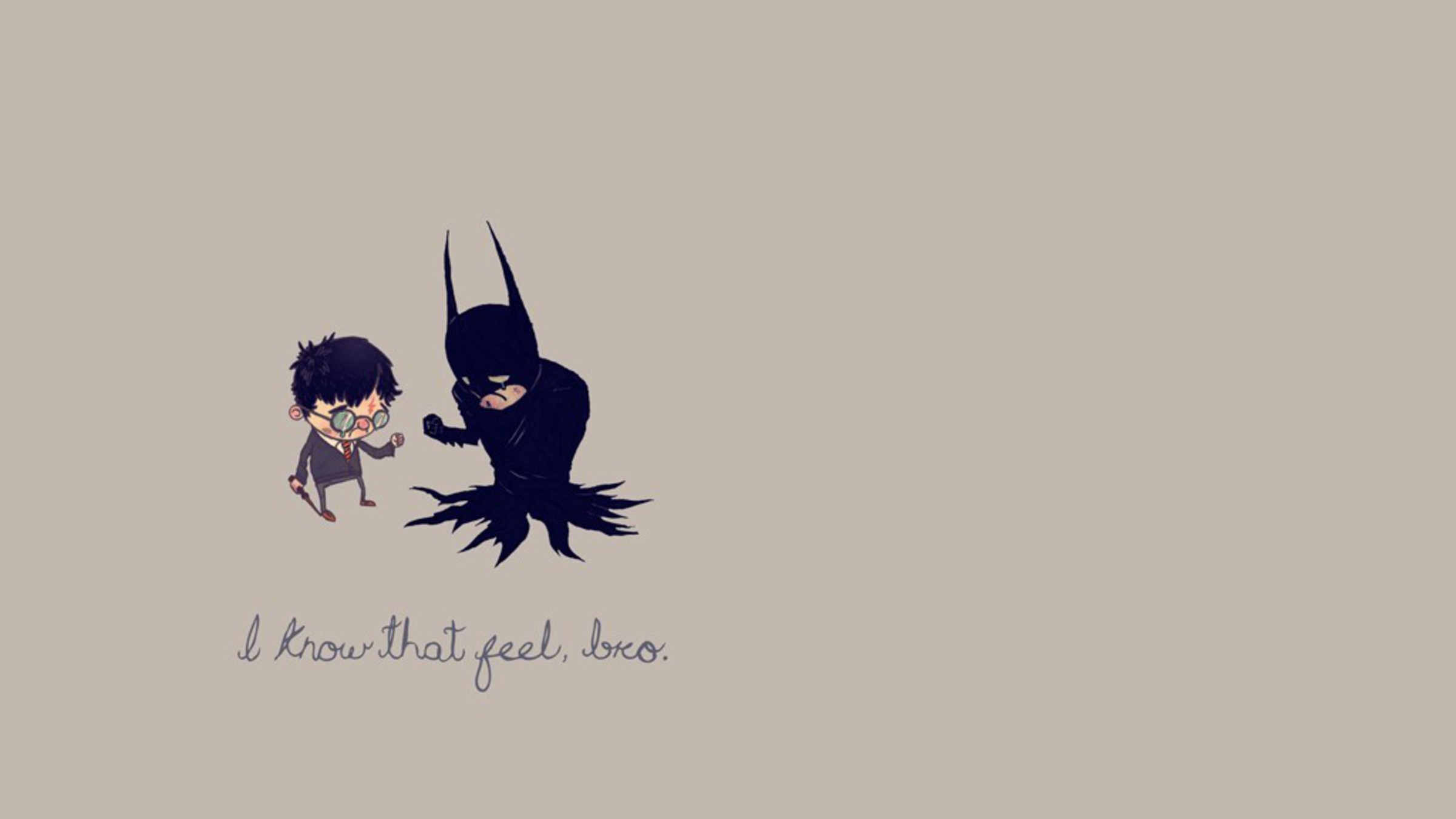 Batman Minimalistic Text Humor Harry Potter Crossovers - Harry Potter Minimal Desktop , HD Wallpaper & Backgrounds