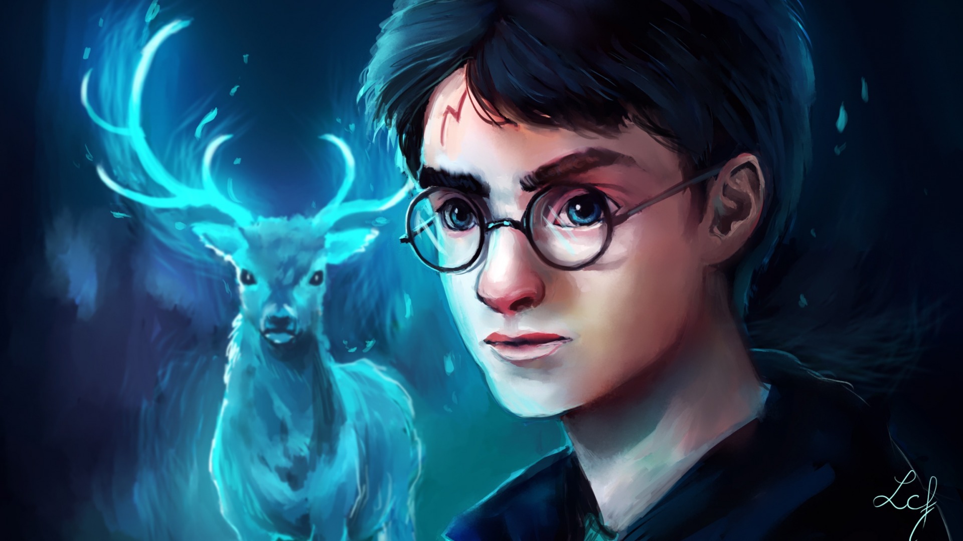 Hermione Granger, Eyewear, Creative Arts, Portrait, - Harry Potter And Patronus Painting , HD Wallpaper & Backgrounds