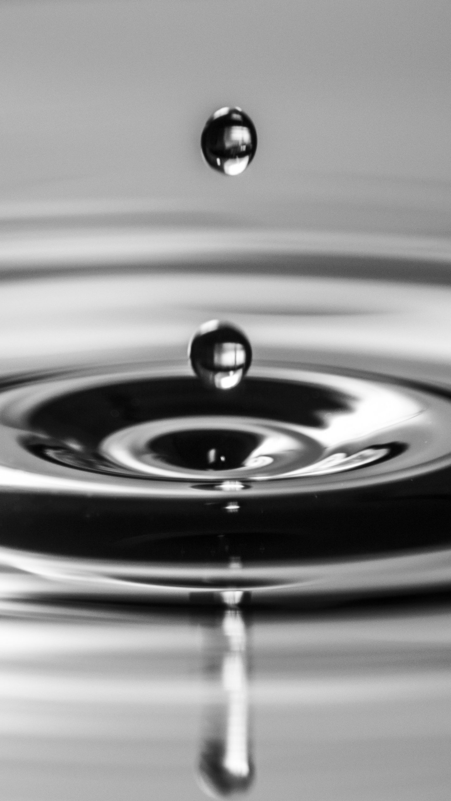 Water Drop Wallpaper For Mobile Phone Vector Image - Black And White Water Drop , HD Wallpaper & Backgrounds