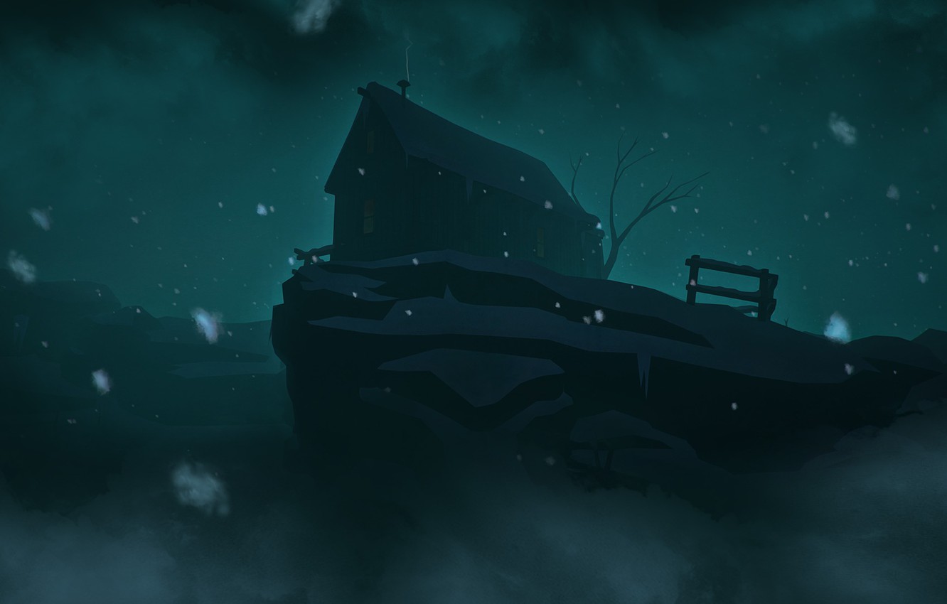 Photo Wallpaper Night, House, House, Night, Hinterland - Long Dark На Рабочий Стол , HD Wallpaper & Backgrounds