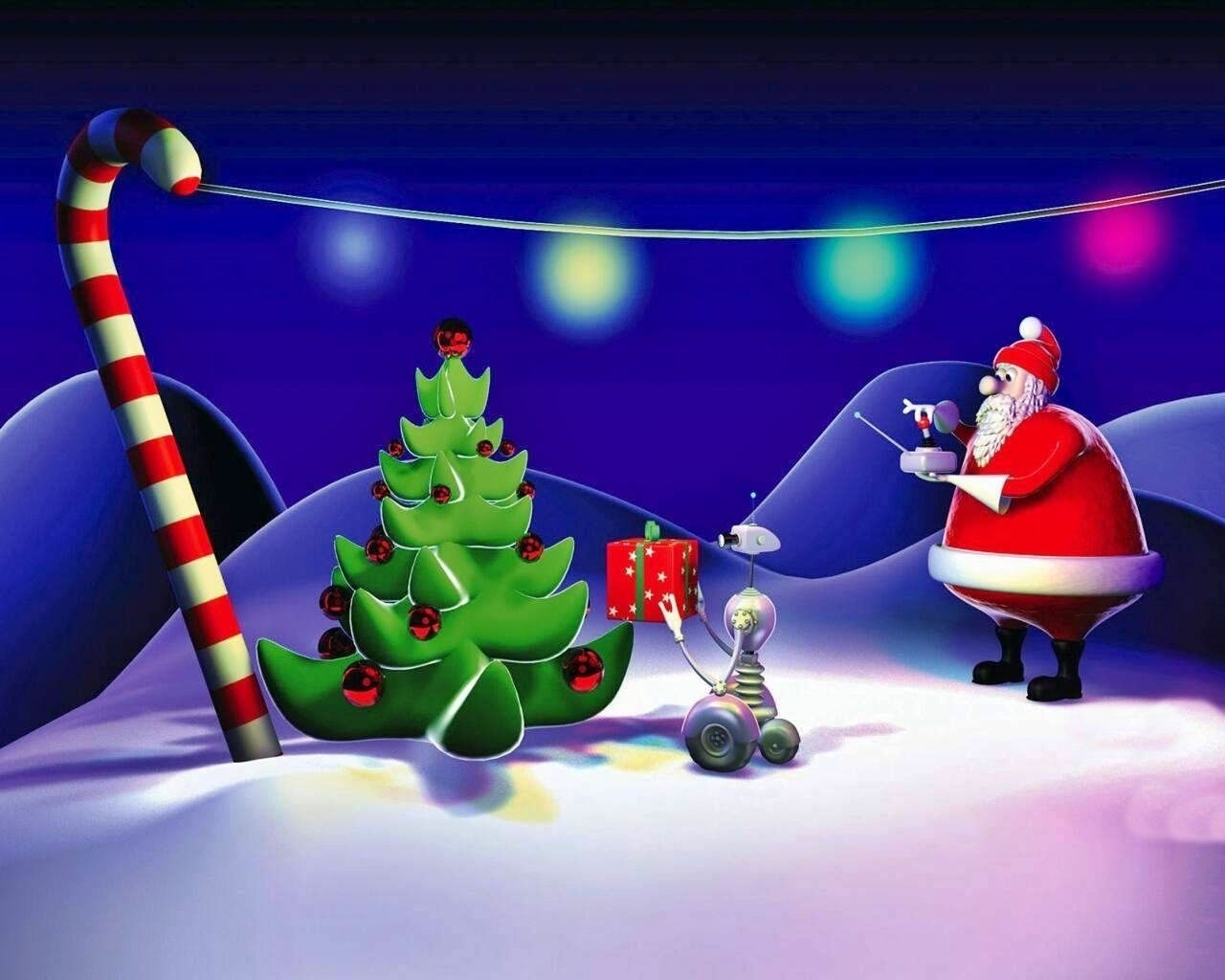 Windows 7 Animated Christmas Wallpaper New Christmas - Animated Merry Christmas Background , HD Wallpaper & Backgrounds