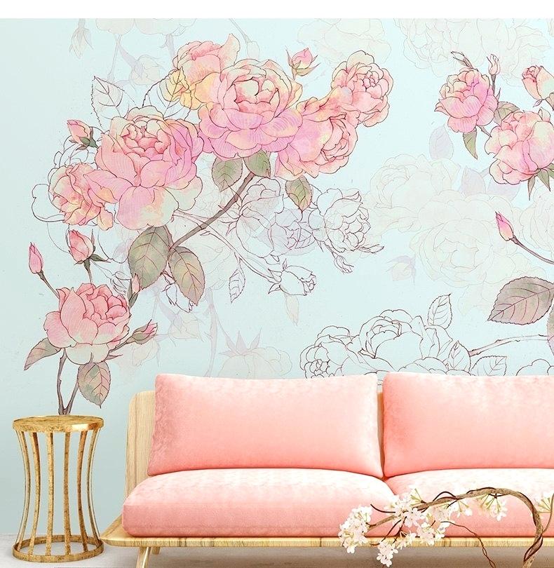 Flower Bedroom Wallpaper Wall Murals Flower Wallpaper - Studio Couch , HD Wallpaper & Backgrounds