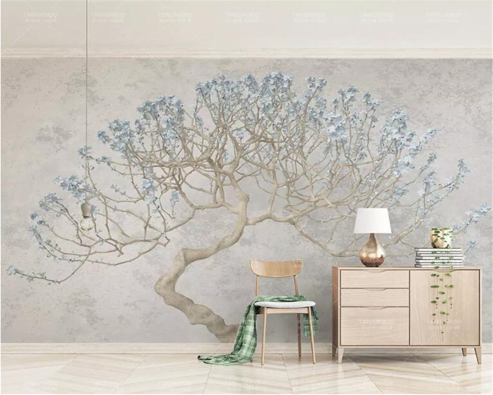 Custom Wallpaper Murals A Blossoming Tree Floral Branches - Wallpaper , HD Wallpaper & Backgrounds