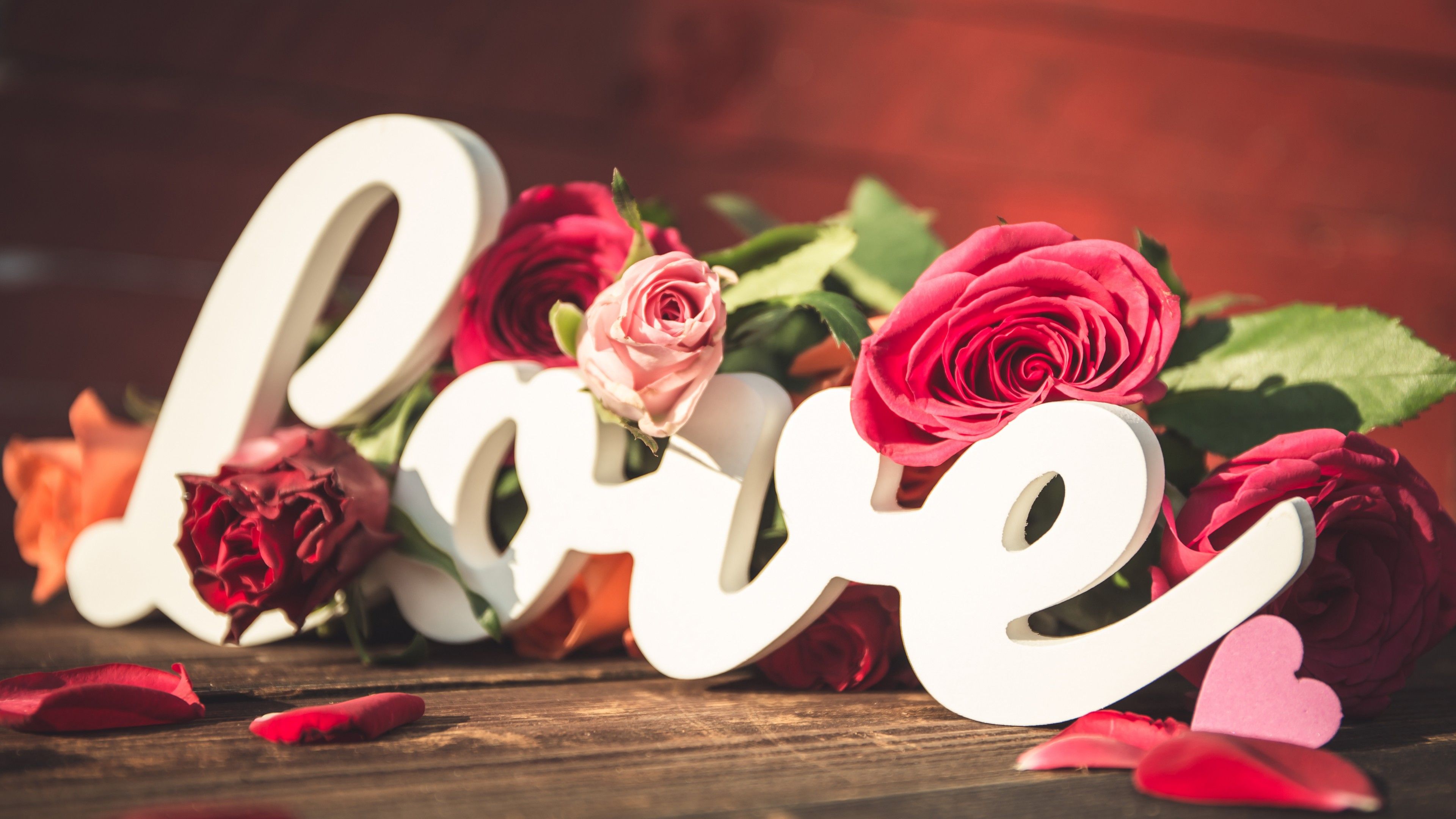 Wallpaper Love, Roses, Hd, 5k, Love, - Love Beautiful Flowers Hd , HD Wallpaper & Backgrounds