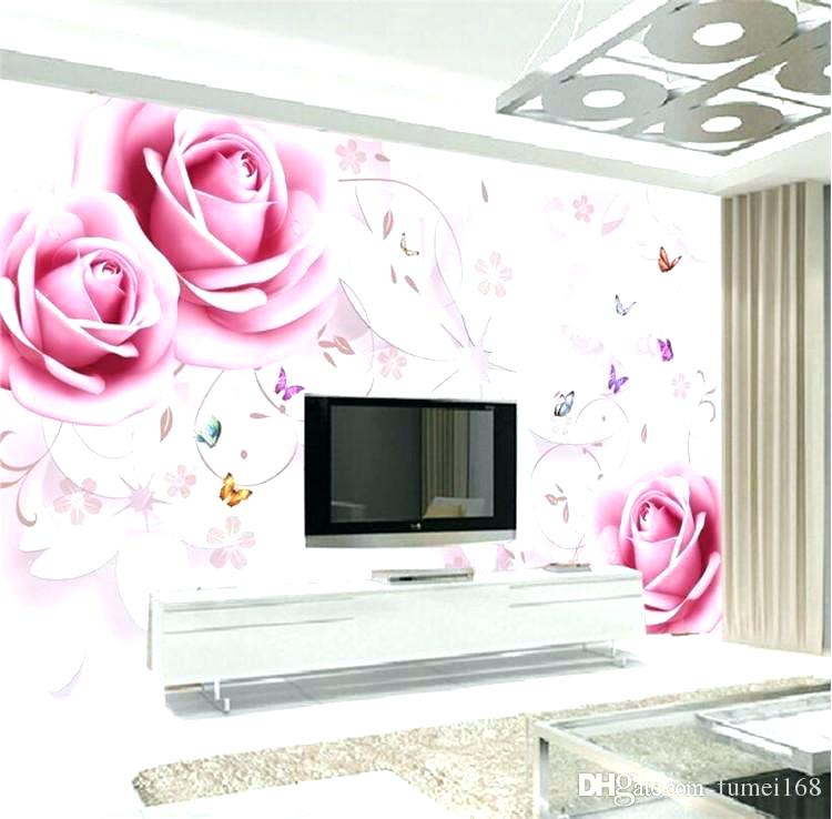 Large Flower Wallpaper Flower Wallpaper Bedroom Tips - Rose Design Wall Paint , HD Wallpaper & Backgrounds